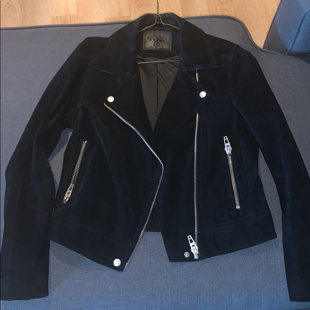 BlankNYC Suede Moto Leather Jacket